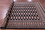 Black Bokhara Hand-Knotted Wool Rug - 6' 8" X 10' 1"
