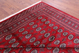 Red Bokhara Hand-Knotted Wool Rug - 9' 2" X 12' 0"