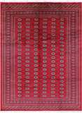 Red Bokhara Hand-Knotted Wool Rug - 9' 2" X 12' 0"