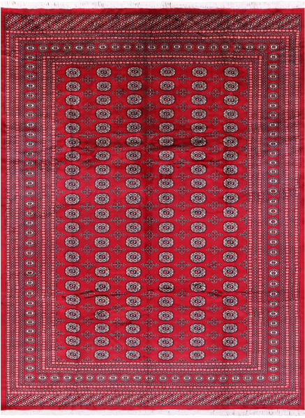 Red Bokhara Hand-Knotted Wool Rug - 9' 2" X 12' 0"