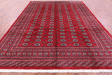Red Bokhara Hand-Knotted Wool Rug - 9' 2" X 12' 0"