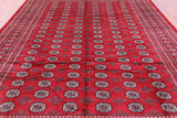Red Bokhara Hand-Knotted Wool Rug - 9' 2" X 12' 0"
