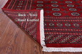 Red Bokhara Hand-Knotted Wool Rug - 9' 2" X 12' 0"