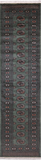 Green Bokhara Hand-Knotted Wool Runner Rug - 2' 6" X 9' 9"