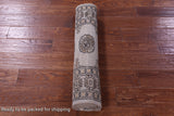 Grey Bokhara Hand-Knotted Wool Runner Rug - 2' 7" X 8' 0"