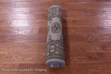 Grey Bokhara Handmade Wool Runner Rug - 2' 7" X 10' 3"