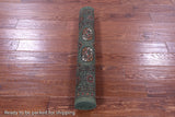 Green Bokhara Hand-Knotted Wool Rug - 3' 1" X 5' 6"