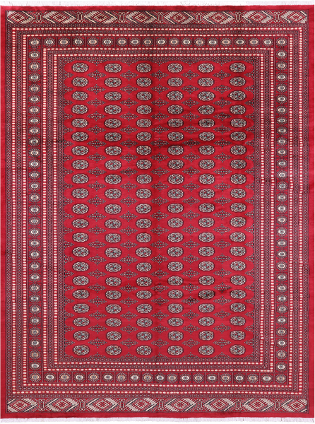 Red Bokhara Handmade Wool Rug - 9' 1" X 12' 1"