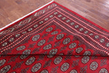 Red Bokhara Handmade Wool Rug - 9' 1" X 12' 1"