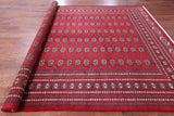 Red Bokhara Handmade Wool Rug - 9' 1" X 12' 1"
