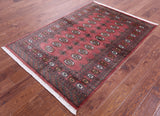 Rust Bokhara Hand-Knotted Wool Rug - 4' 2" X 6' 1"
