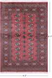 Rust Bokhara Hand-Knotted Wool Rug - 4' 2" X 6' 1"