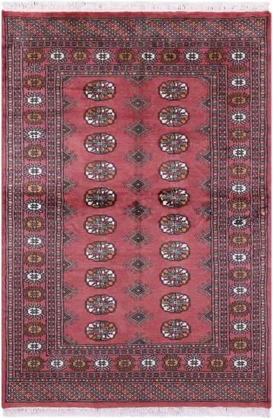 Rust Bokhara Hand-Knotted Wool Rug - 4' 2" X 6' 1"