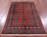 Rust Bokhara Handmade Wool Rug - 4' 0" X 6' 2"