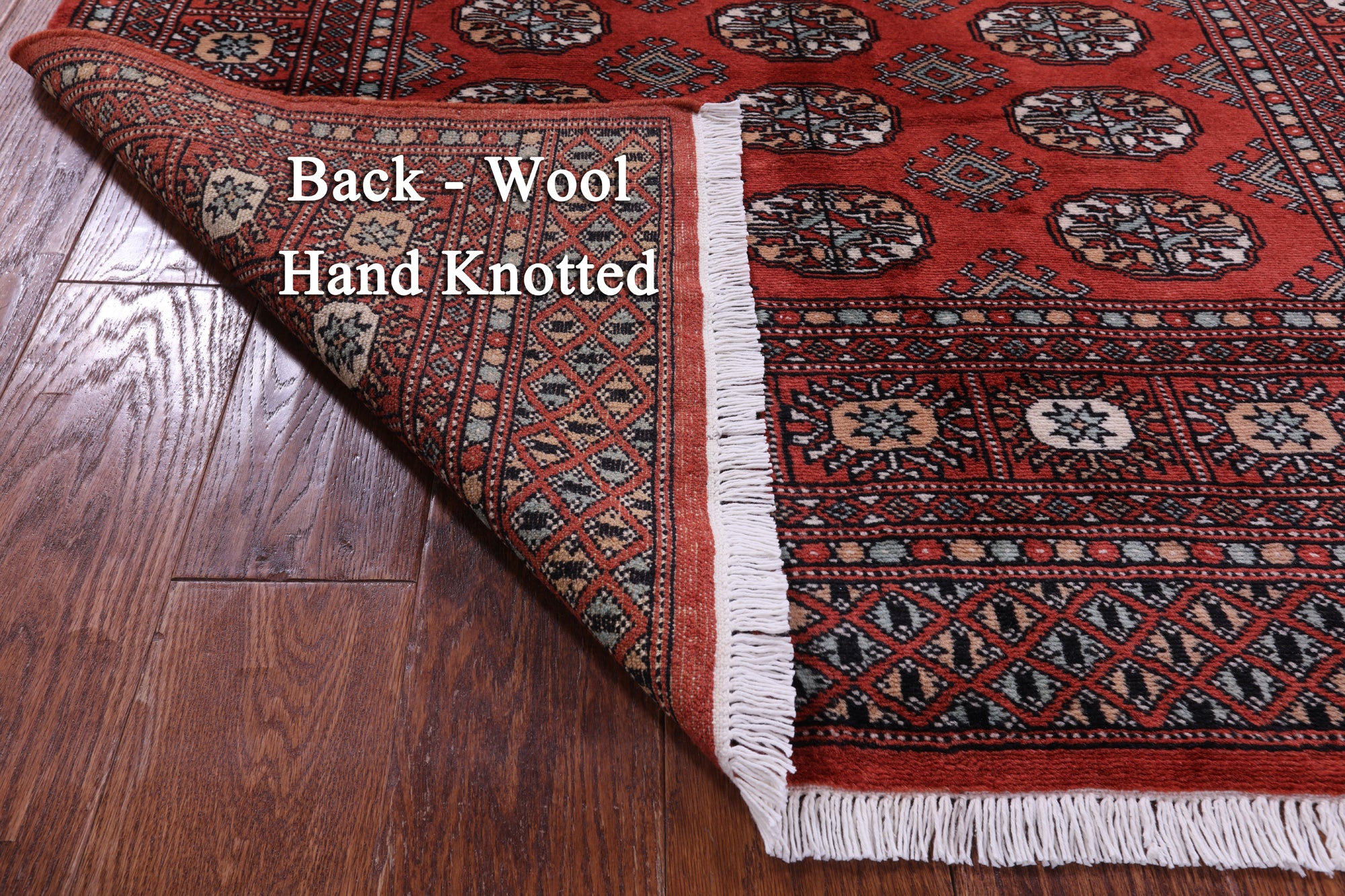 Rust Bokhara Handmade Wool Rug - 4' 0" X 6' 2"