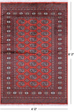 Rust Bokhara Handmade Wool Rug - 4' 0" X 6' 2"