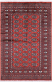 Rust Bokhara Handmade Wool Rug - 4' 0" X 6' 2"