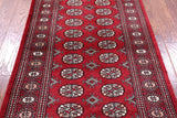 Red Bokhara Hand-Knotted Wool Rug - 3' 2" X 5' 0"