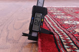 Red Bokhara Hand-Knotted Wool Rug - 3' 2" X 5' 0"