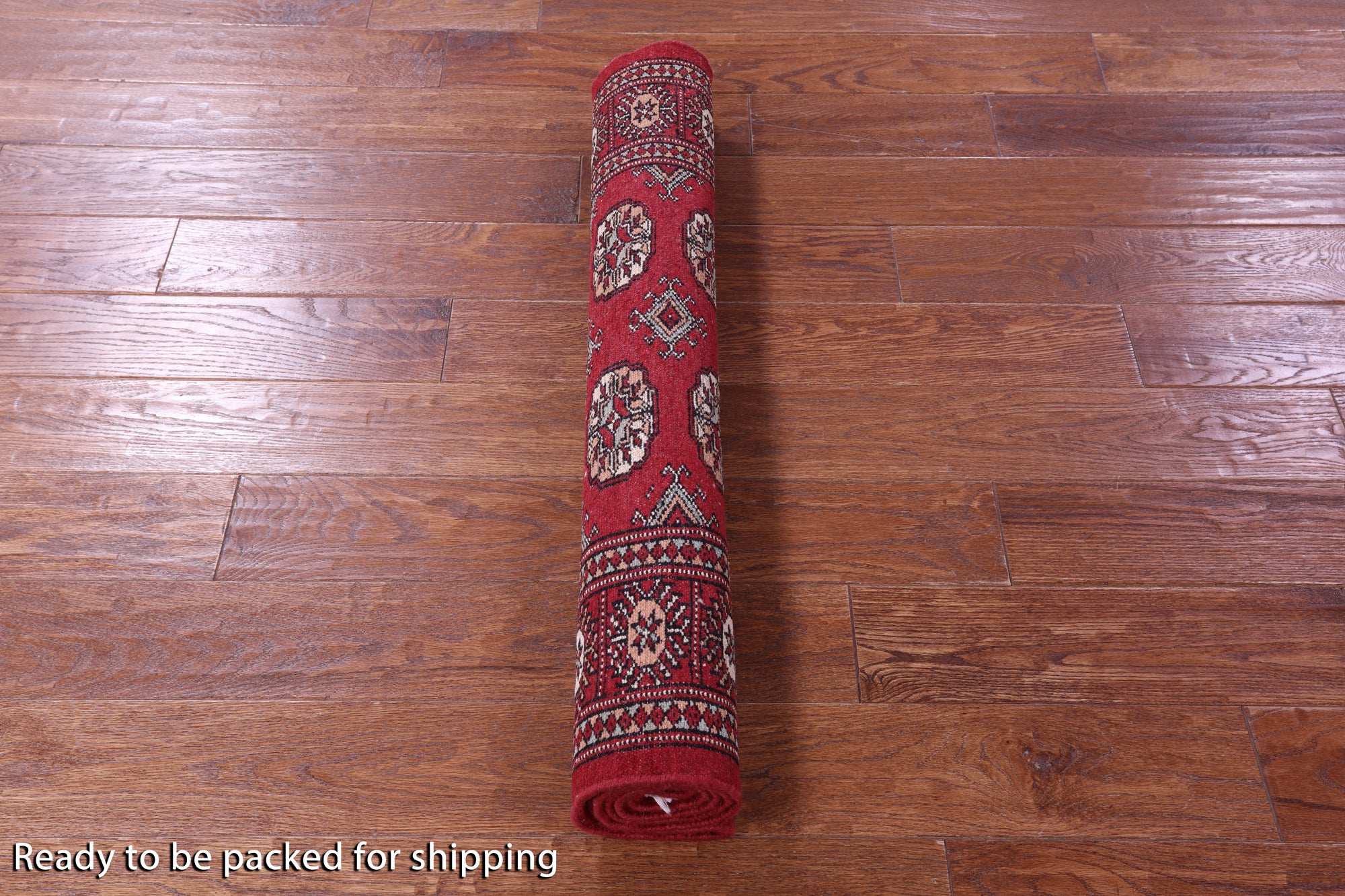 Red Bokhara Hand-Knotted Wool Rug - 3' 2" X 5' 0"