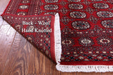 Red Bokhara Handmade Wool Rug - 4' 2" X 6' 3"