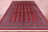 Red Bokhara Handmade Wool Rug - 8' 0" X 10' 10"
