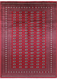 Red Bokhara Handmade Wool Rug - 8' 0" X 10' 10"