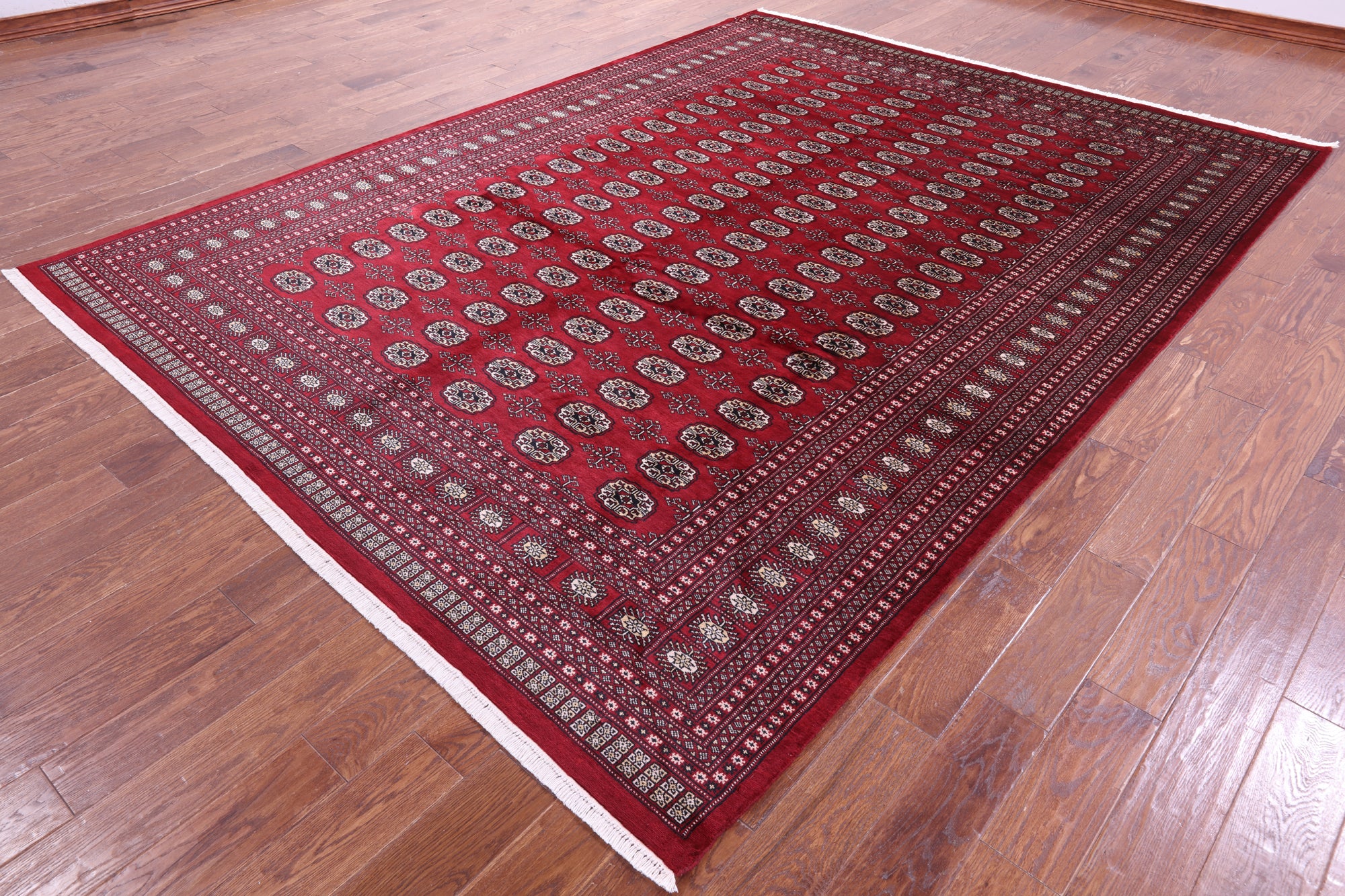 Red Bokhara Handmade Wool Rug - 8' 0" X 10' 10"