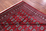 Red Bokhara Handmade Wool Rug - 8' 0" X 10' 10"