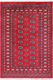Red Bokhara Hand-Knotted Wool Rug - 4' 2" X 6' 0"