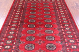 Red Bokhara Hand-Knotted Wool Rug - 4' 2" X 6' 0"