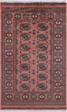 Rust Bokhara Handmade Wool Rug - 3' 0" X 4' 9"
