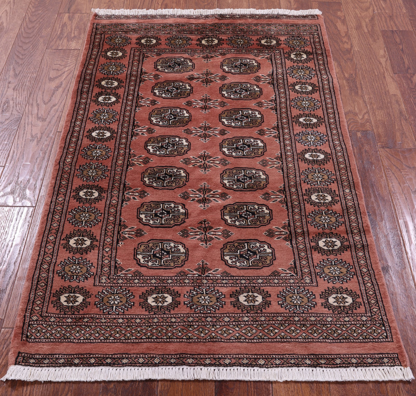 Rust Bokhara Handmade Wool Rug - 3' 0" X 4' 9"