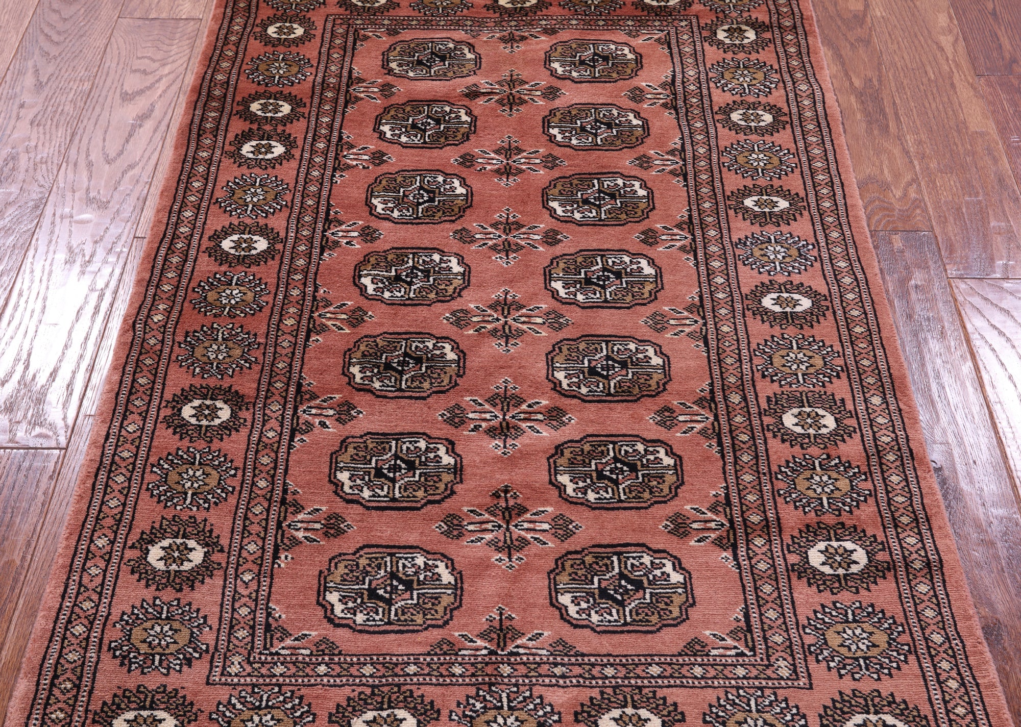 Rust Bokhara Handmade Wool Rug - 3' 0" X 4' 9"