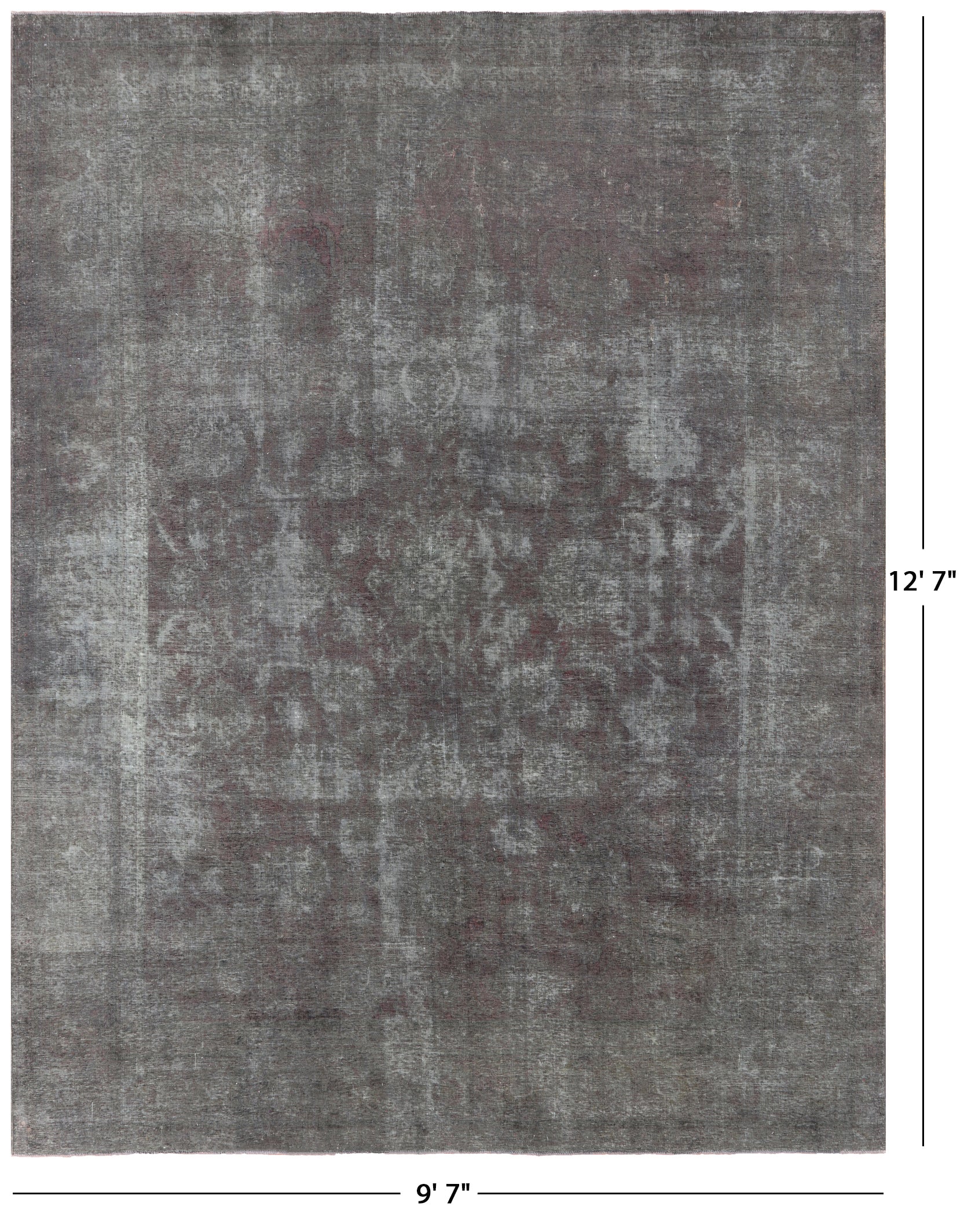 Persian Overdyed Hand Knotted Wool Area Rug - 9' 7" X 12' 7" - Golden Nile