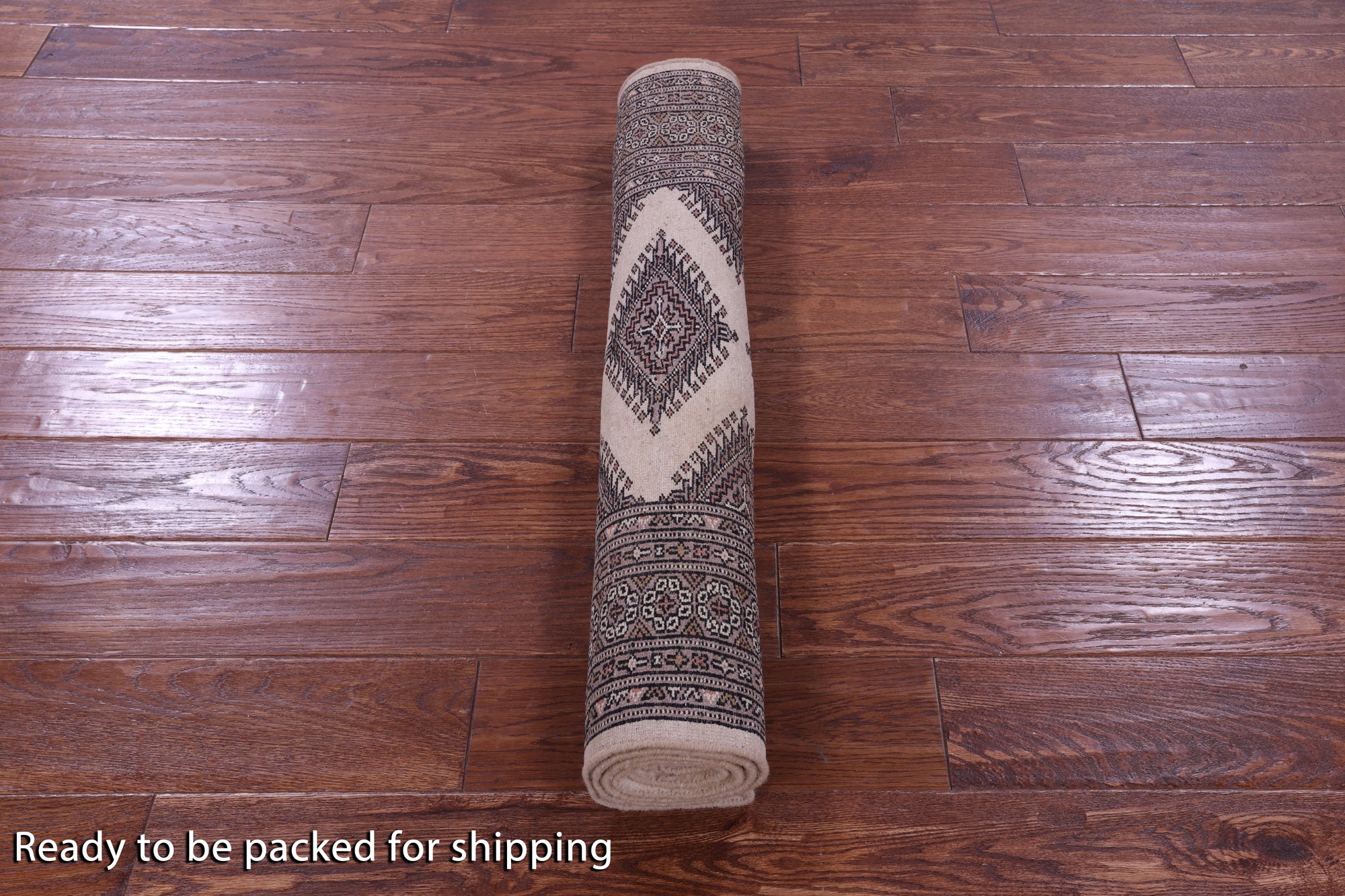 Ivory Bokhara Hand-Knotted Wool Rug - 3' 1" X 5' 2"