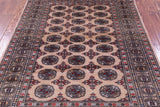 Brown Bokhara Hand-Knotted Wool Rug - 4' 2" X 6' 0"