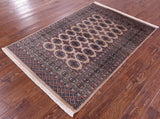 Brown Bokhara Hand-Knotted Wool Rug - 4' 2" X 6' 0"