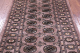 Brown Bokhara Handmade Wool Rug - 3' 2" X 4' 9"