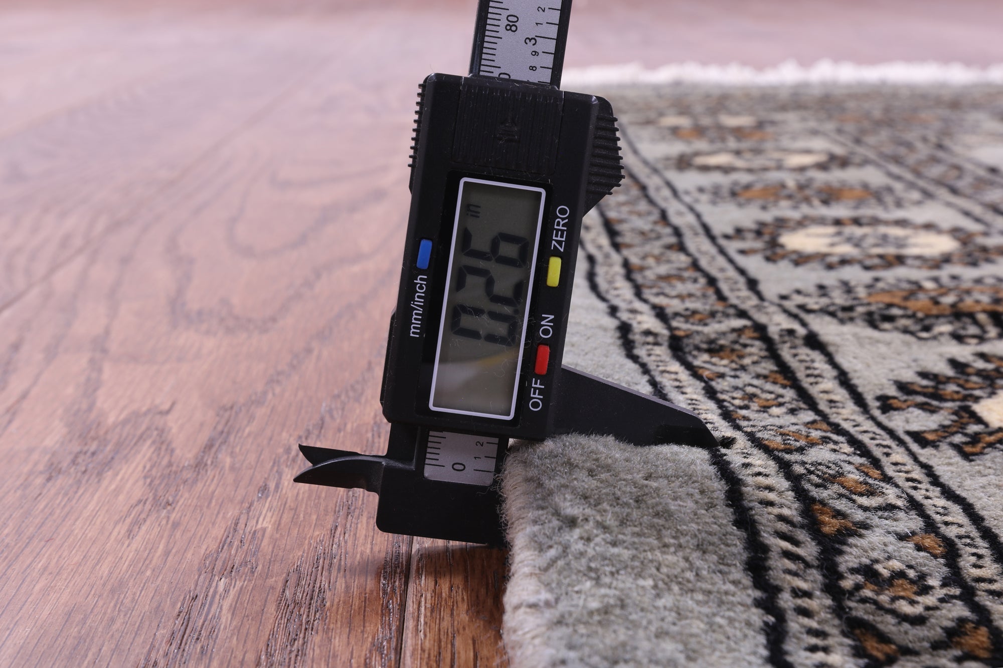 Grey Bokhara Hand-Knotted Wool Rug - 3' 0" X 4' 7"