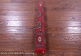 Red Bokhara Handmade Wool Rug - 3' 2" X 4' 10"