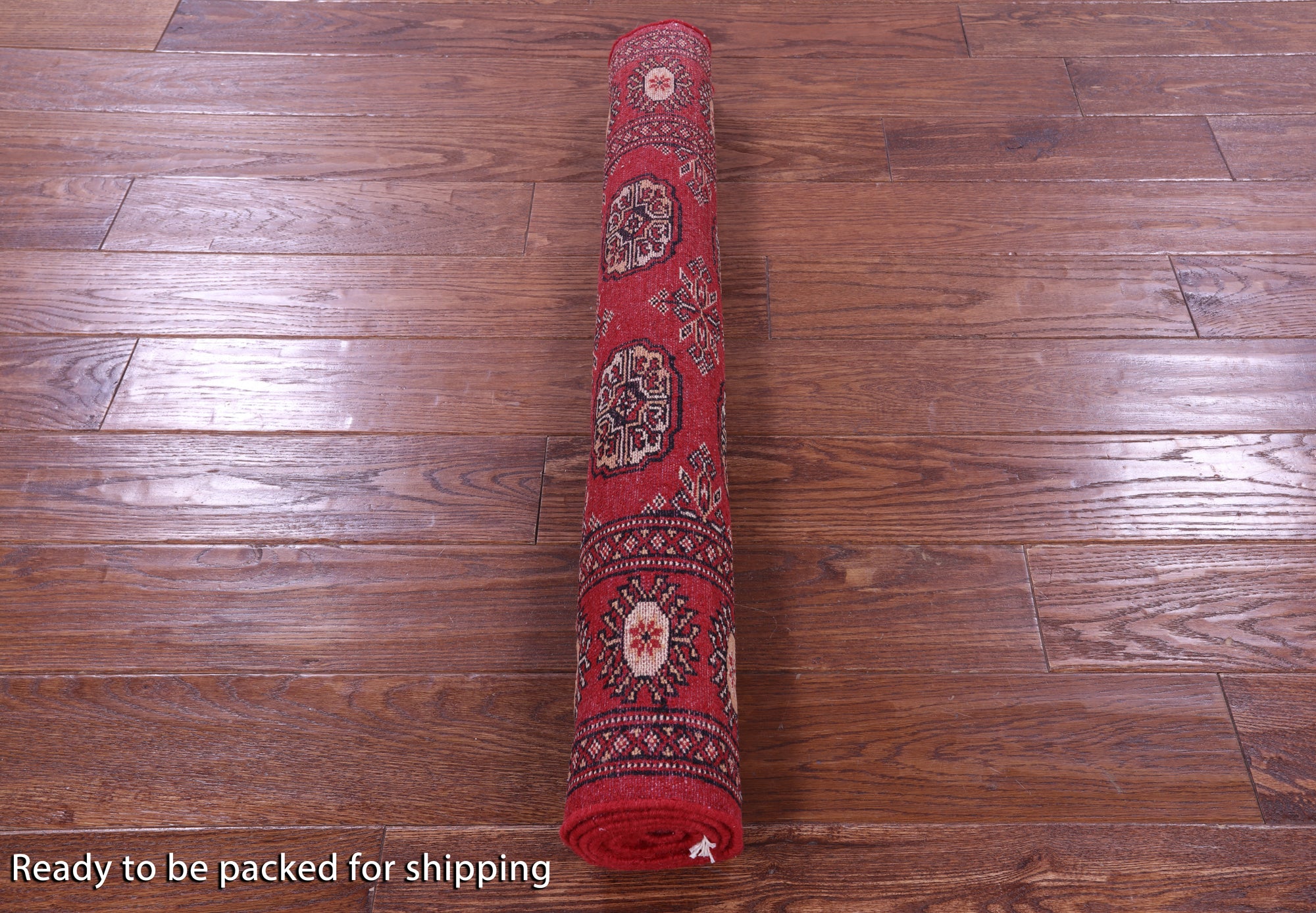 Red Bokhara Handmade Wool Rug - 3' 2" X 4' 10"