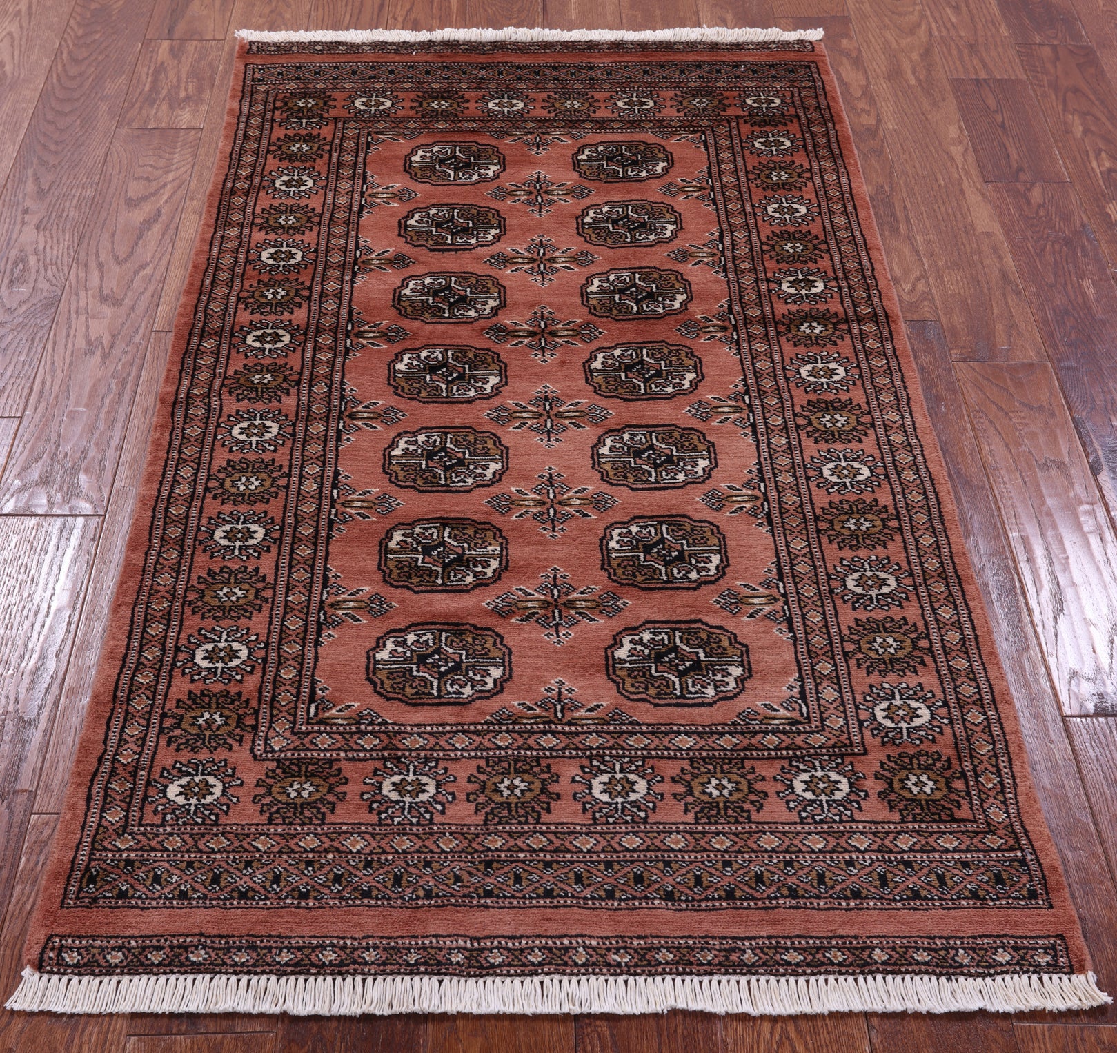 Rust Bokhara Handmade Wool Rug - 3' 0" X 5' 1"