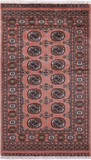 Rust Bokhara Handmade Wool Rug - 3' 0" X 5' 1"
