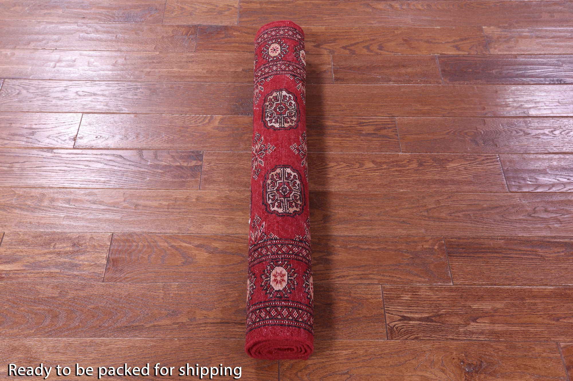 Red Bokhara Handmade Wool Rug - 3' 1" X 5' 3"
