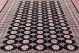 Black Bokhara Hand-Knotted Wool Rug - 8' 2" X 10' 2"