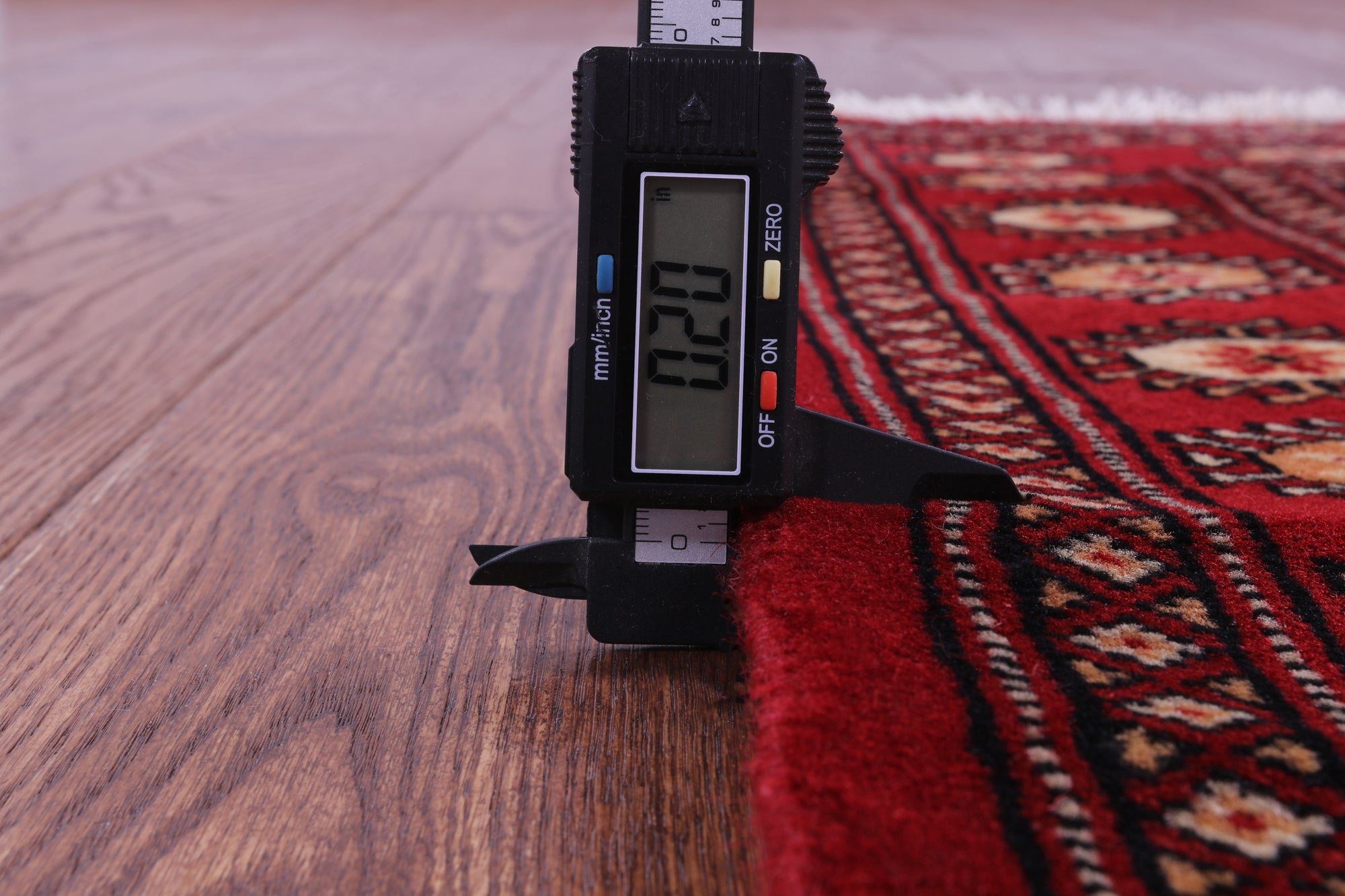 Red Bokhara Handmade Wool Rug - 3' 1" X 5' 0"