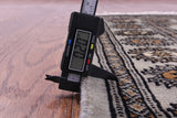 Grey Bokhara Handmade Wool Rug - 3' 1" X 4' 9"