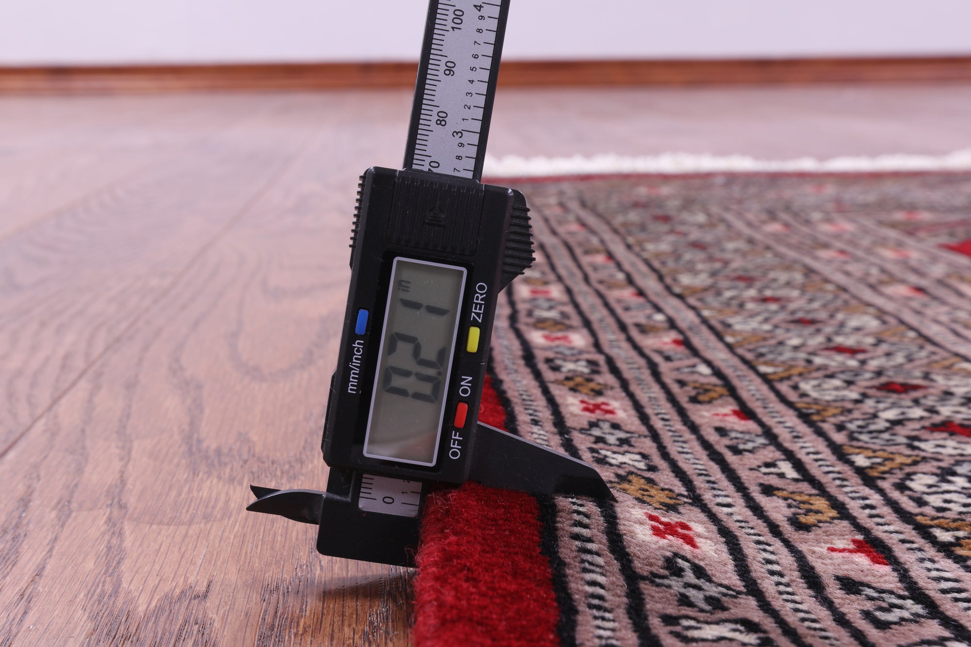 Red Bokhara Handmade Wool Rug - 3' 1" X 4' 9"