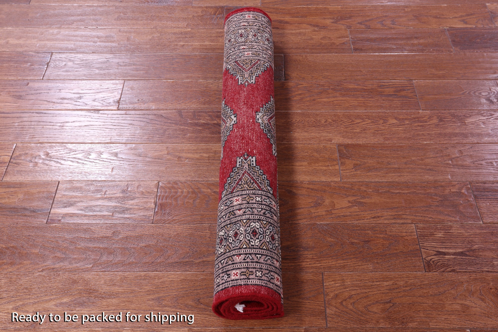 Red Bokhara Handmade Wool Rug - 3' 1" X 4' 9"